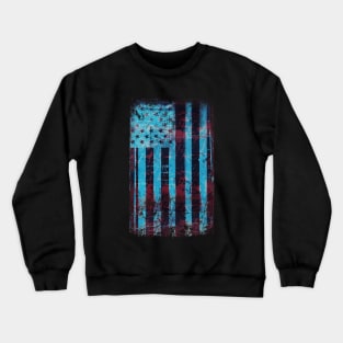 Distressed American Flag Crewneck Sweatshirt